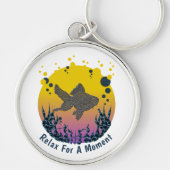 Ontspan uw gedachten onder het Zee en personalisee Sleutelhanger (Voorkant)