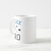 Ontspan voor grappige Lax Typography Lacrosse Gift Koffiemok (Voorkant links)