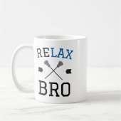Ontspan voor grappige Lax Typography Lacrosse Gift Koffiemok (Links)