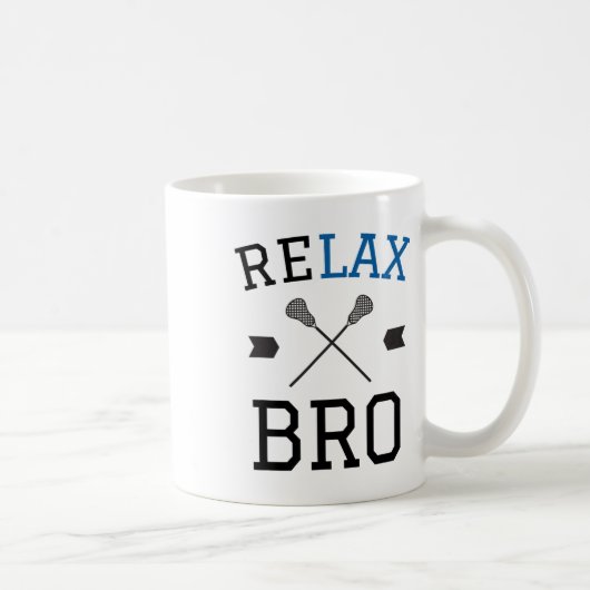 Ontspan voor grappige Lax Typography Lacrosse Gift Koffiemok (Rechts)