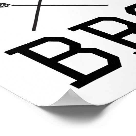 Ontspan voor grappige Lax Typography Lacrosse Gift Poster (Hoek)