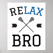 Ontspan voor grappige Lax Typography Lacrosse Gift Poster (Voorkant)