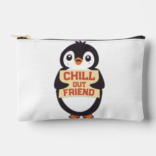 Ontspan, vriend: Lieve pinguïn met een bordje Etui