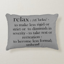Ontspan, woordenboek dat van de Fun betekenis voor Decoratief Kussen