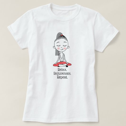 Ontspan Zen Peace Yoga T-shirt (Design voorkant)