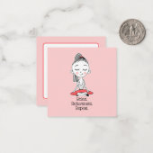 Ontspan Zen Vrede Yoga Notitiekaartje (Voorkant / Achterkant in situ)