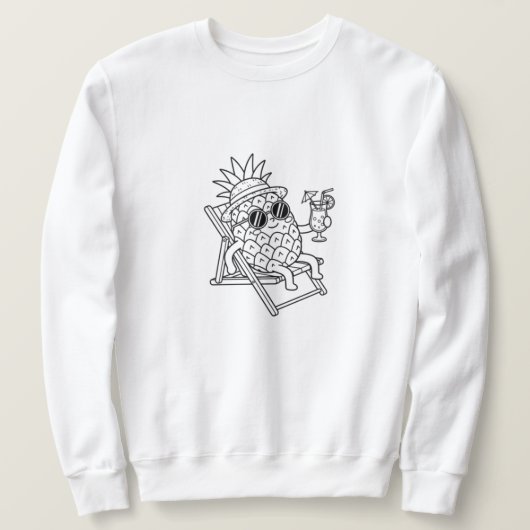 Ontspannen Ananas Zomerstemming Trui (Design voorkant)