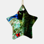 Ontspannen blauwe textuur ornament ster,Verbluffen (Rechts)
