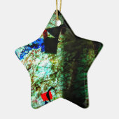 Ontspannen blauwe textuur ornament ster,Verbluffen (Links)