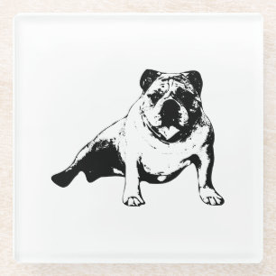 Ontspannen Bulldog Coaster Glazen Onderzetter