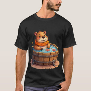 Ontspannen Capybara Whirlpool Ontspanning Aquarel  T-shirt