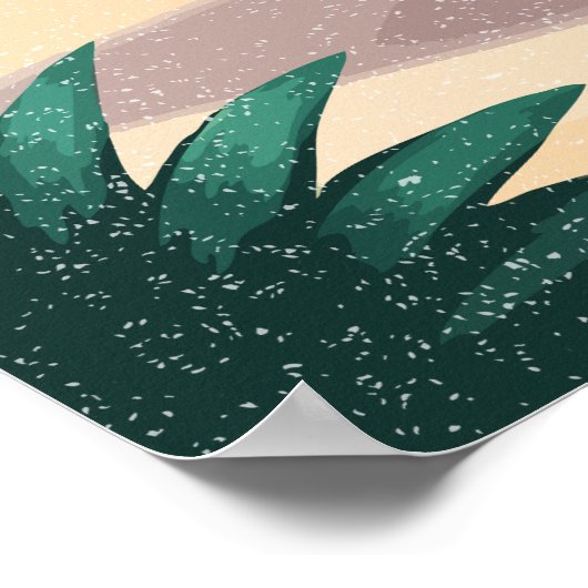 Ontspannen dikke kat in een kleurrijke hangmat poster (Hoek)