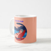 Ontspannen en luie houding grafisch ontwerp koffiemok (Voorkant links)