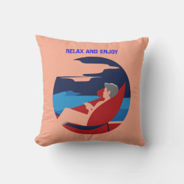 Ontspannen en luie houding grafisch ontwerp kussen