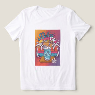 "Ontspannen en nippen" Tri-Blend Shirt