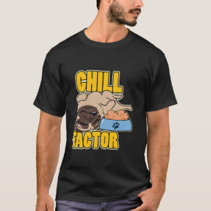 Ontspannen Factor Schattige Pug Slapende Ontspanne T-shirt