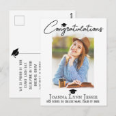 ontspannen felicitaties script Afstudeerfoto Briefkaart (Voorkant / Achterkant)