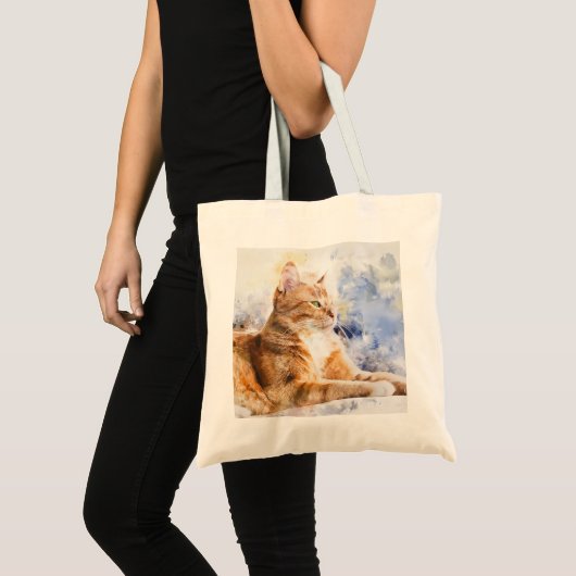 Ontspannen Gemberkat Boodschappentas Tote Bag (Voorkant (product))