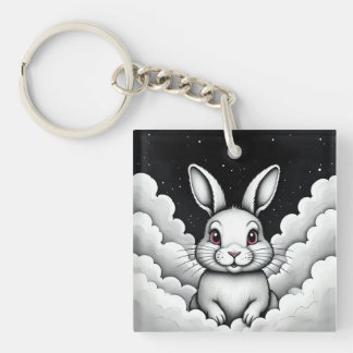 Ontspannen hemelstralende vibes Hemelse Bunny Sleutelhanger