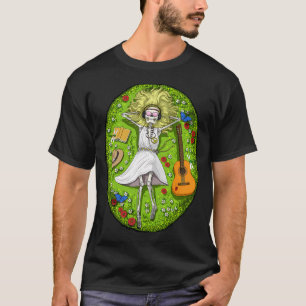 Ontspannen hippie skelet t-shirt
