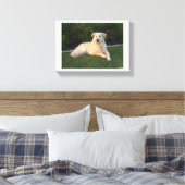 Ontspannen hond canvas afdruk (Insitu (Slaapkamer))
