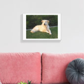 Ontspannen hond canvas afdruk (Insitu (Woonkamer))