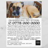 Ontspannen Hond, Huisdier Oppas Service Reclame Flyer (Voorkant)