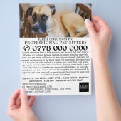 Ontspannen Hond, Huisdier Oppas Service Reclame Flyer (Hand)
