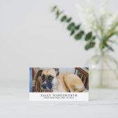 Ontspannen hond, huisdier service visitekaartje (Staand voorkant)