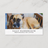 Ontspannen hond, huisdier service visitekaartje (Voorkant)