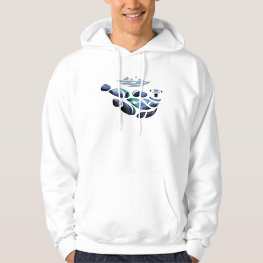Ontspannen Ijsbeer Hoodie (Voorkant)