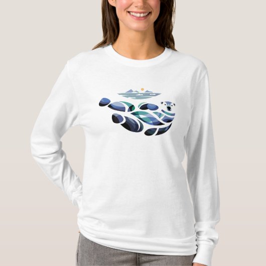 Ontspannen Ijsbeer T-shirt (Voorkant)