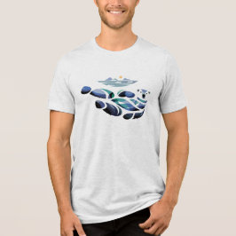 Ontspannen Ijsbeer Tri-Blend Shirt