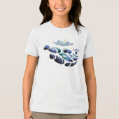 Ontspannen Ijsbeer Tri-Blend Shirt (Voorkant)