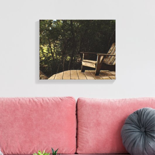 Ontspannen in de Bossen op een Canvas Afdruk (Insitu (Woonkamer))