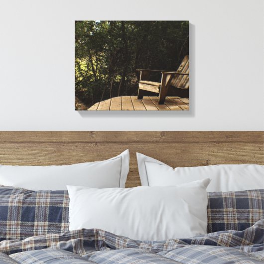 Ontspannen in de Bossen op een Canvas Afdruk (Insitu (Slaapkamer))