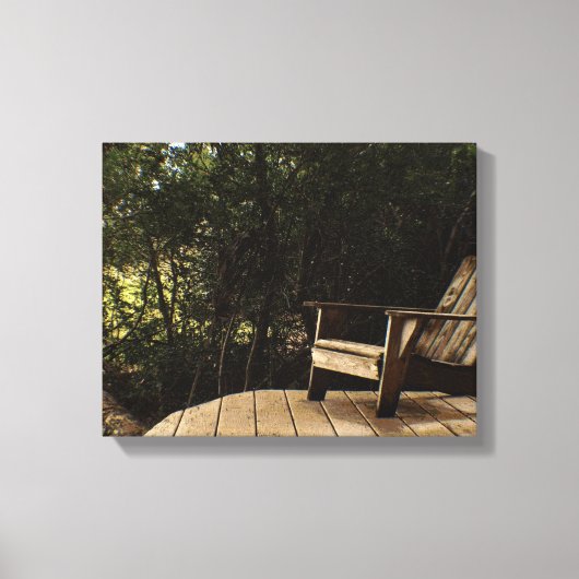 Ontspannen in de Bossen op een Canvas Afdruk (Voorkant)