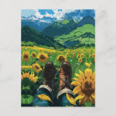 Ontspannen in Sunflower Paradise Briefkaart (Voorkant)