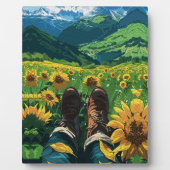 Ontspannen in Sunflower Paradise Fotoplaat (Voorkant)
