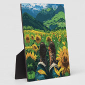 Ontspannen in Sunflower Paradise Fotoplaat (Zijkant)