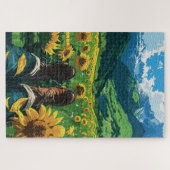 Ontspannen in Sunflower Paradise Legpuzzel (Horizontaal)