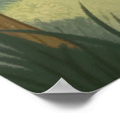 Ontspannen kat op de troon poster (Hoek)