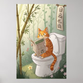 Ontspannen kat op de troon poster (Voorkant)