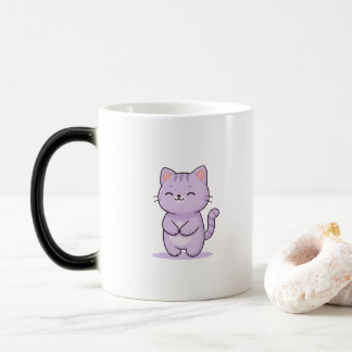 Ontspannen Kat Schattig Cartoon Personage Magische Mok