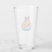 Ontspannen Kat Zomerstemming � Grappige Kitty bij Glas (Achterkant)