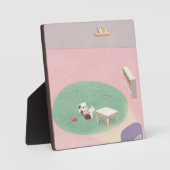 Ontspannen Kitten in de woonkamer Fotoplaat (Voorkant)