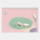 Ontspannen Kitten in de woonkamer Inpakpapier Vel (Voorkant 2)