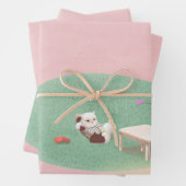 Ontspannen Kitten in de woonkamer Inpakpapier Vel (In situ)