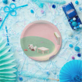 Ontspannen Kitten in de woonkamer Papieren Bordje (Feest)