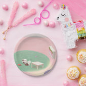 Ontspannen Kitten in de woonkamer Papieren Bordje (Feest)